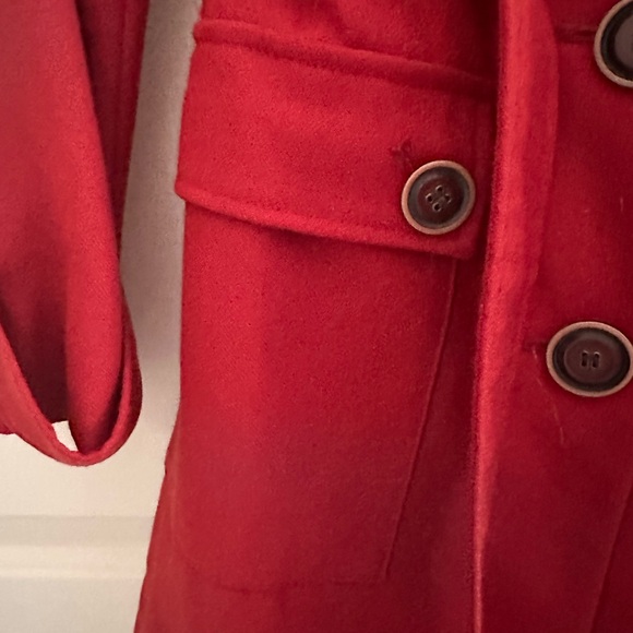 Victoria's Secret Red Button Trench Coat - Picture 8 of 9